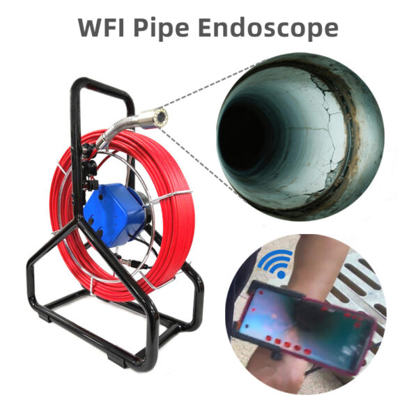 TC803  WFI PipeScan Pro Series HD Inspection System Explorer DrainScope 360​​Pipeline Inspection Camera Sewer Inspection Camera System Drainage Camera Equipment Underground Pipeline Inspection Tools